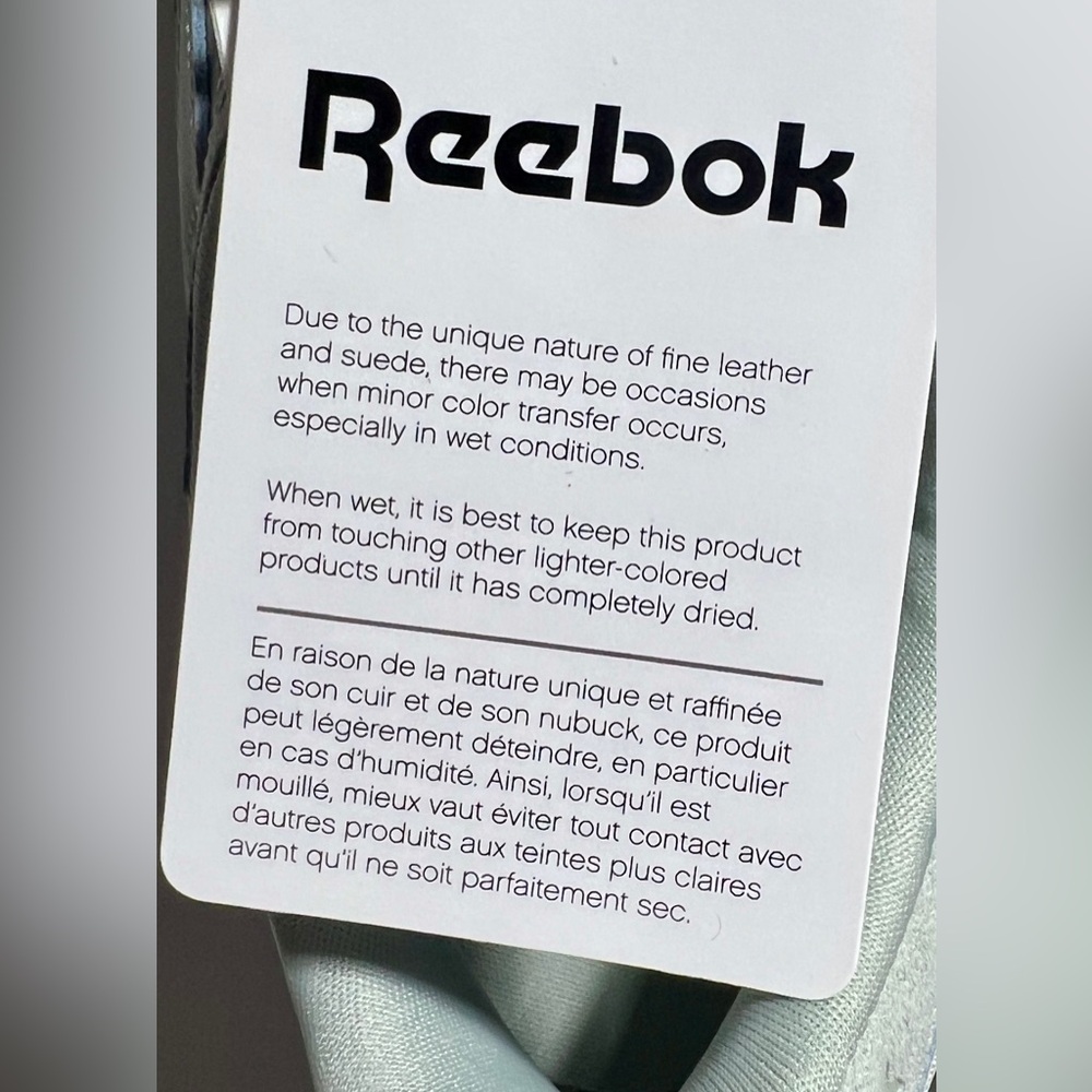 Reebok Classic leather lifestyle sneakers in sea spray green US women’s 8.5 NWT - Picture 7 of 11